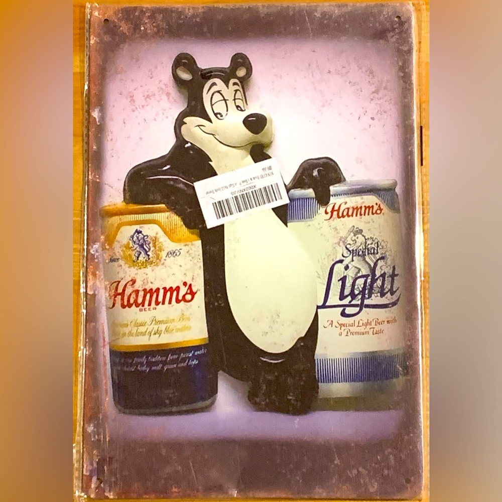 Hamm’s beer 2 beer vintage sign